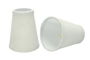 # 32664-X Small Hardback Empire Shape Chandelier Clip-On Lamp Shade Set of 2, 5, 6,and 9, Transitional Design in White, 4" bottom width (2-1/2" x 4" x 5")