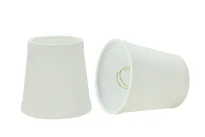 # 32719-X Small Hardback Empire Shape Chandelier Clip-On Lamp Shade Set of 2, 5, 6,and 9, Transitional Design in White, 4" bottom width (3" x 4" x 4")