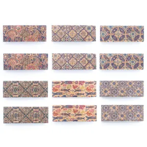 12units Naturally Printed Foldable Rectangular Eyeglass Case L-903