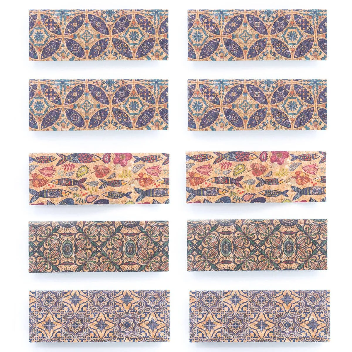 12units Naturally Printed Foldable Rectangular Eyeglass Case L-903