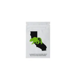 1g x 12 Cali Bear White/Clear Barrier Mylar Smell Proof Bags