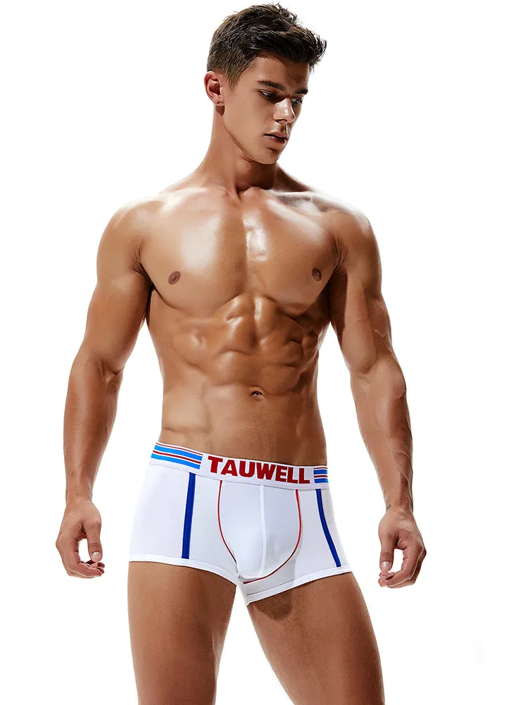 2 Pack Men's Low-Rise Cotton Breathable Trunks Suitable for Sports
