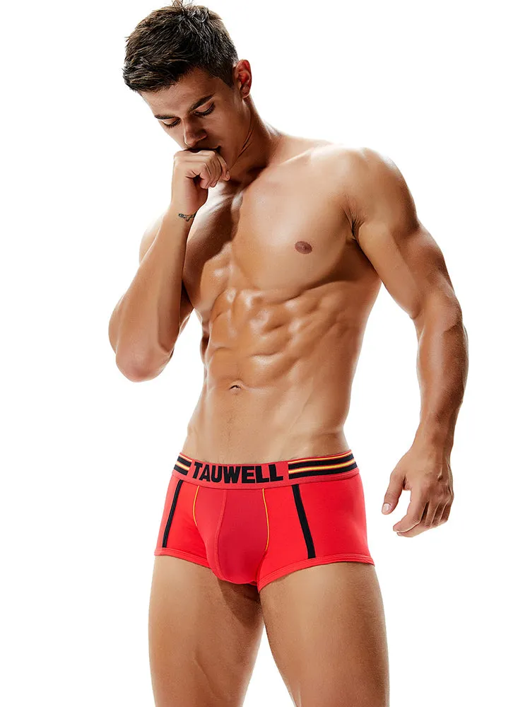 2 Pack Men's Low-Rise Cotton Breathable Trunks Suitable for Sports
