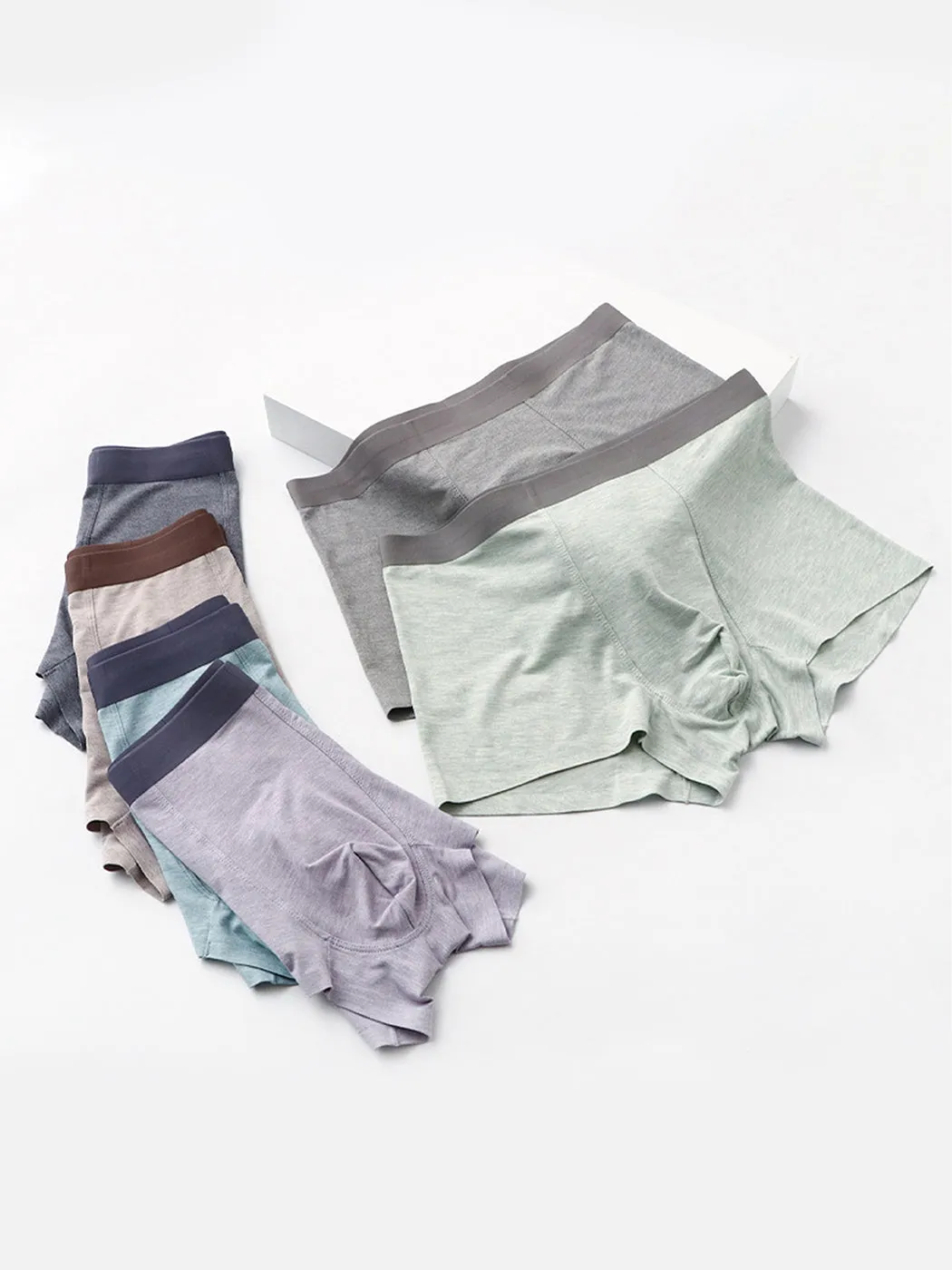 2 Pack Mens U Convex Pouch Trunks