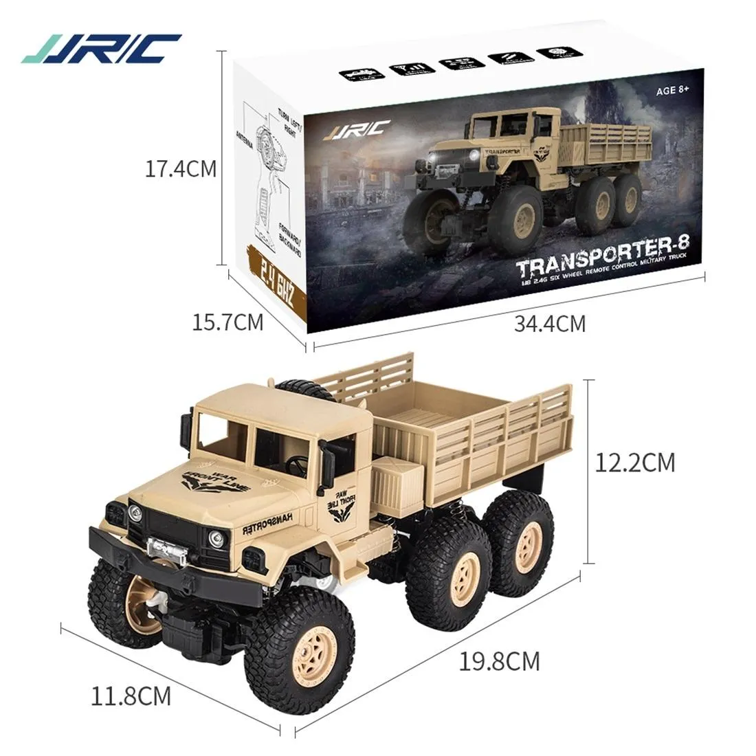2.4ghz 4ch Rc Dongfeng 8 Six-wheeled Armor Truck Toy
