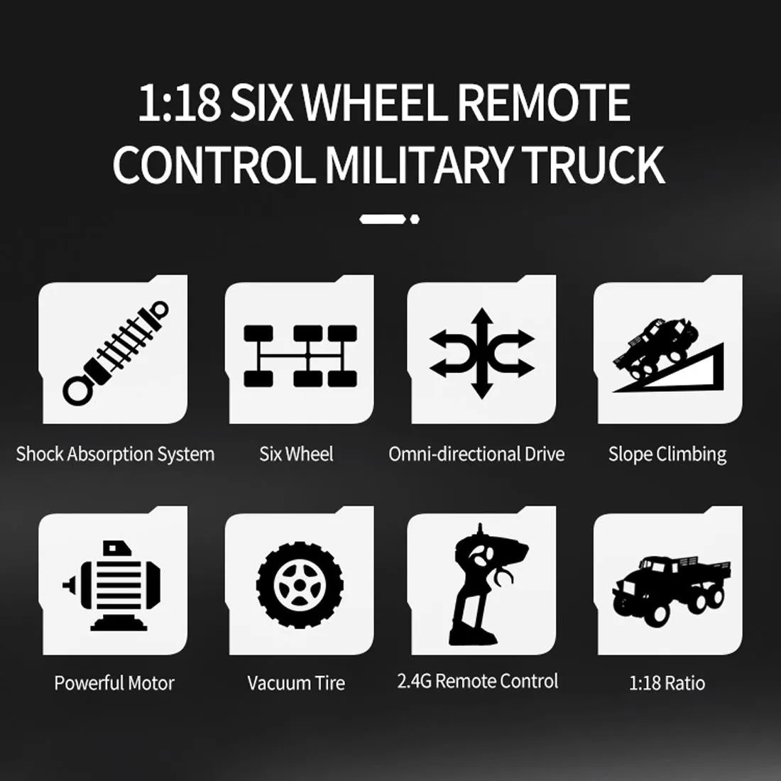 2.4ghz 4ch Rc Dongfeng 8 Six-wheeled Armor Truck Toy