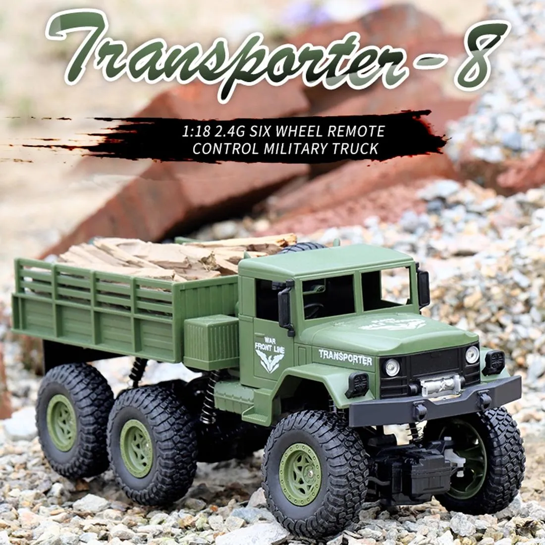 2.4ghz 4ch Rc Dongfeng 8 Six-wheeled Armor Truck Toy