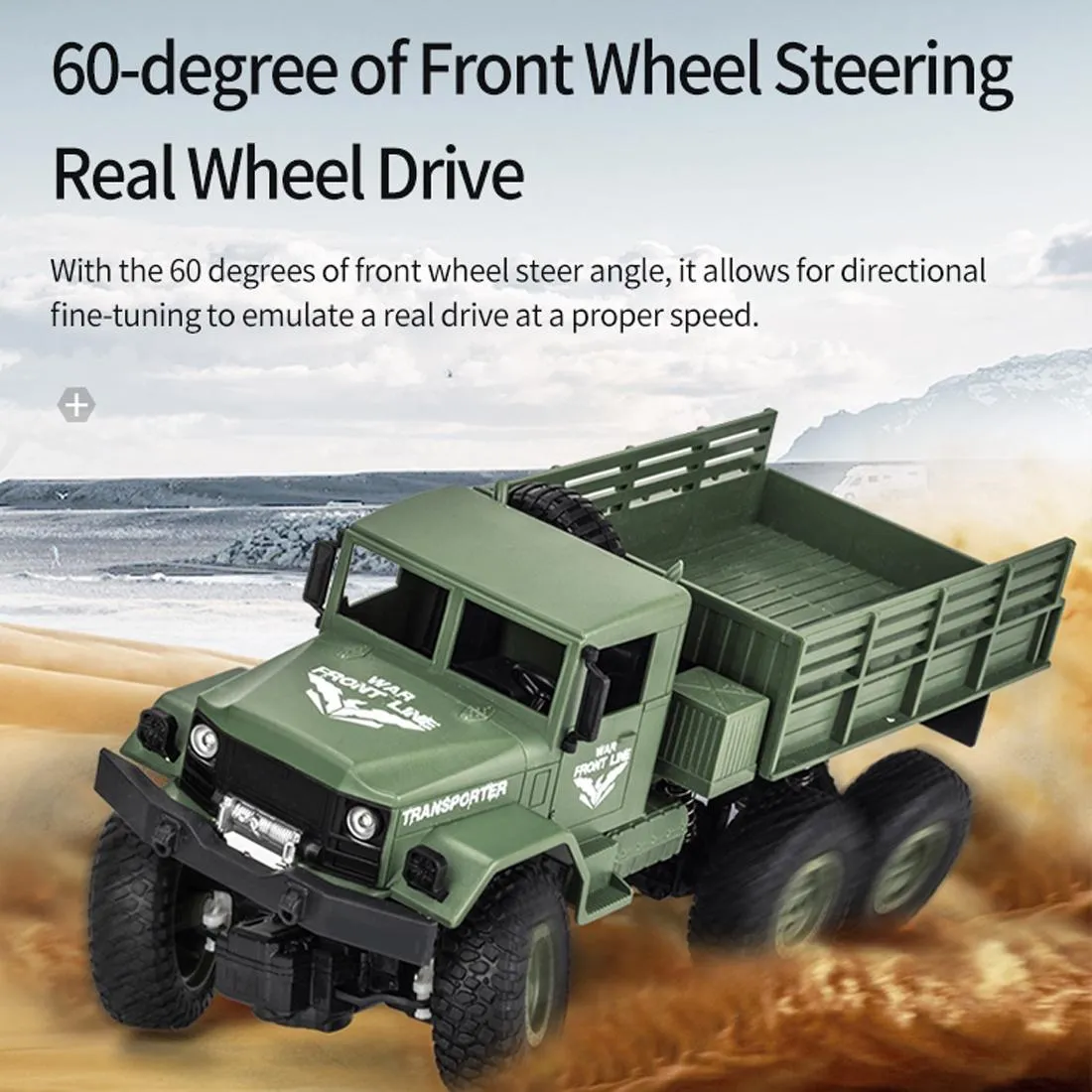 2.4ghz 4ch Rc Dongfeng 8 Six-wheeled Armor Truck Toy
