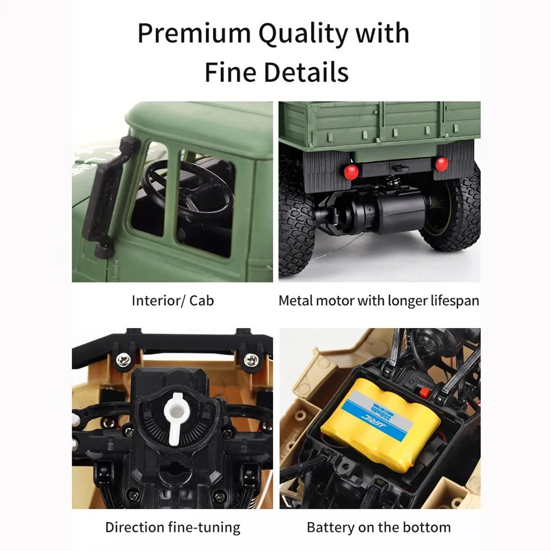 2.4ghz 4ch Rc Dongfeng 8 Six-wheeled Armor Truck Toy