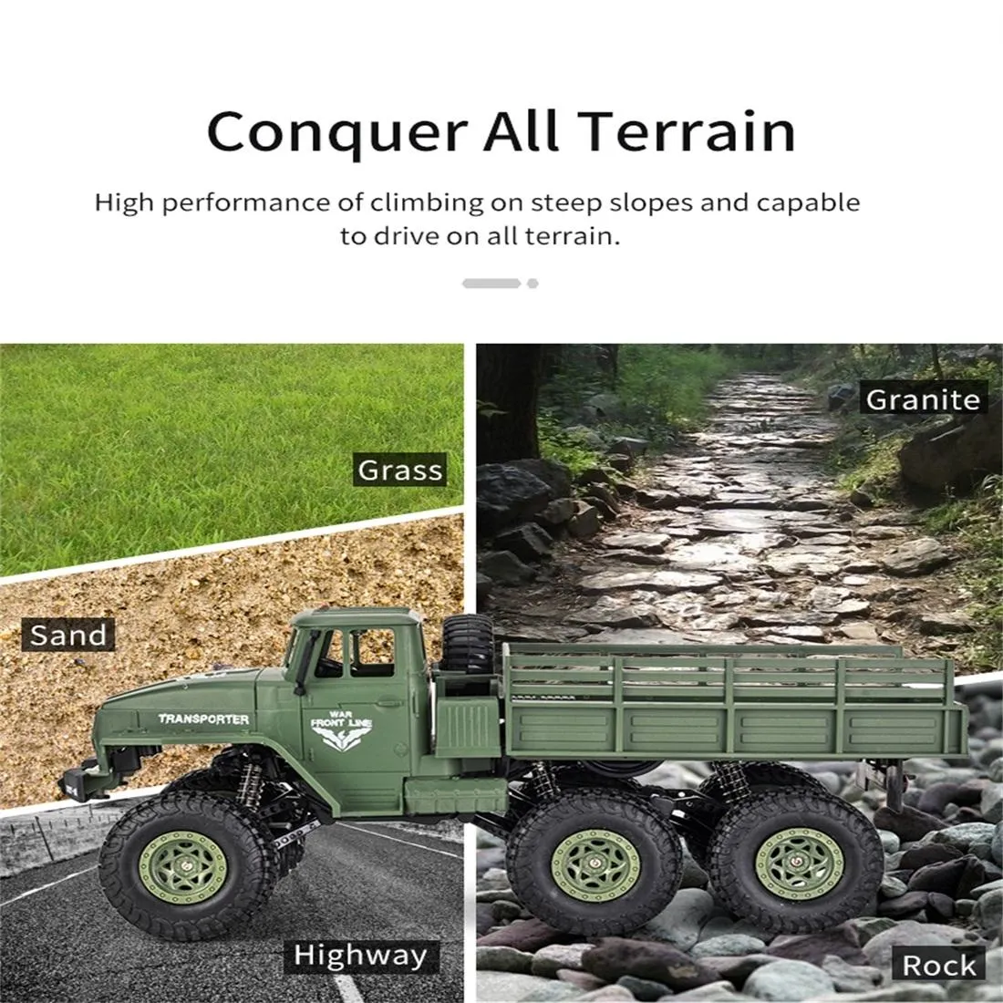 2.4ghz 4ch Remote Control Dongfeng 7 Six-wheeled Armor Truck Toy
