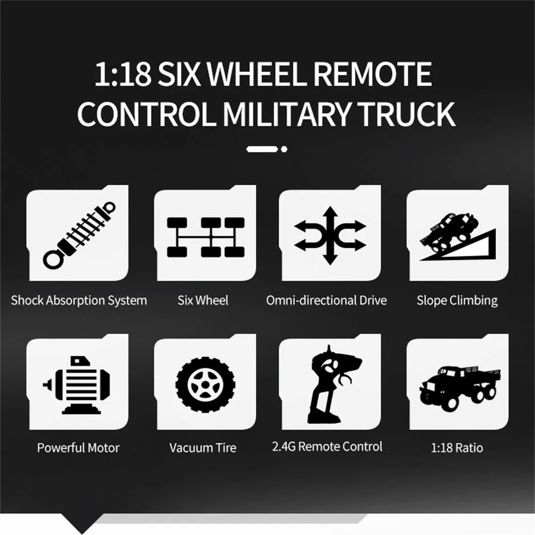 2.4ghz 4ch Remote Control Dongfeng 7 Six-wheeled Armor Truck Toy