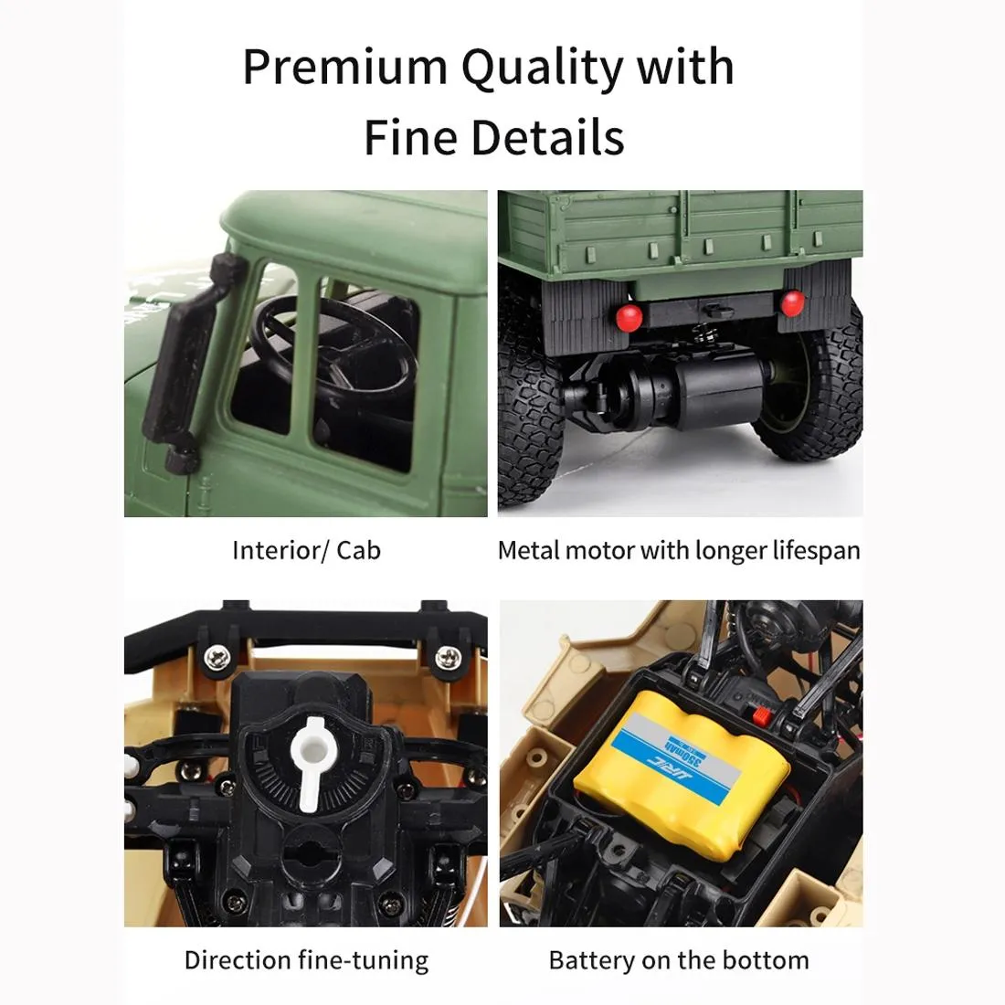 2.4ghz 4ch Remote Control Dongfeng 7 Six-wheeled Armor Truck Toy
