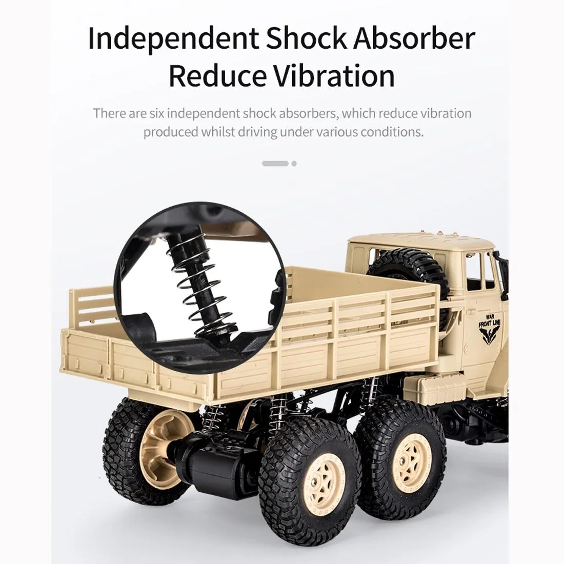 2.4ghz 4ch Remote Control Dongfeng 7 Six-wheeled Armor Truck Toy