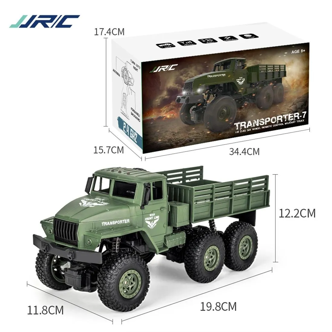 2.4ghz 4ch Remote Control Dongfeng 7 Six-wheeled Armor Truck Toy