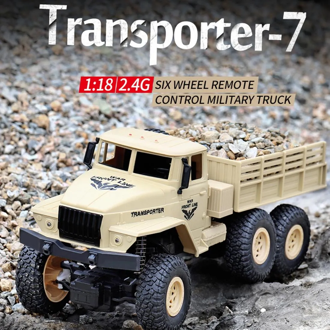 2.4ghz 4ch Remote Control Dongfeng 7 Six-wheeled Armor Truck Toy