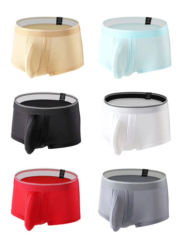 3 Pack Men's Mid-Rise Separation Breathable Elastic Trunks