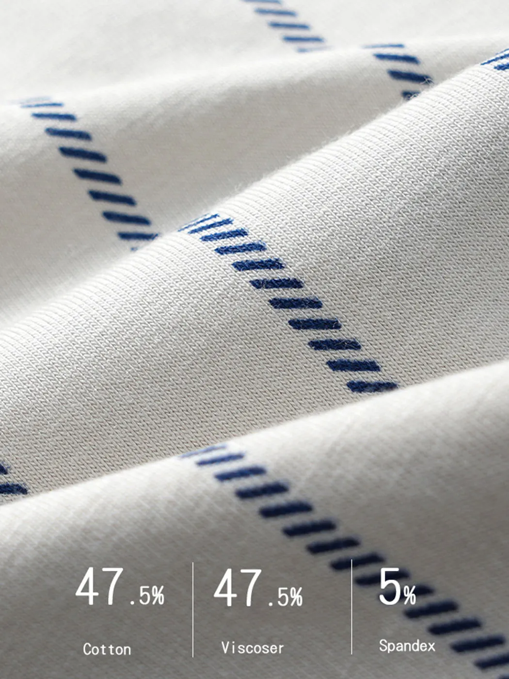 3 Pack Men's Striped Cotton Blend Trunks