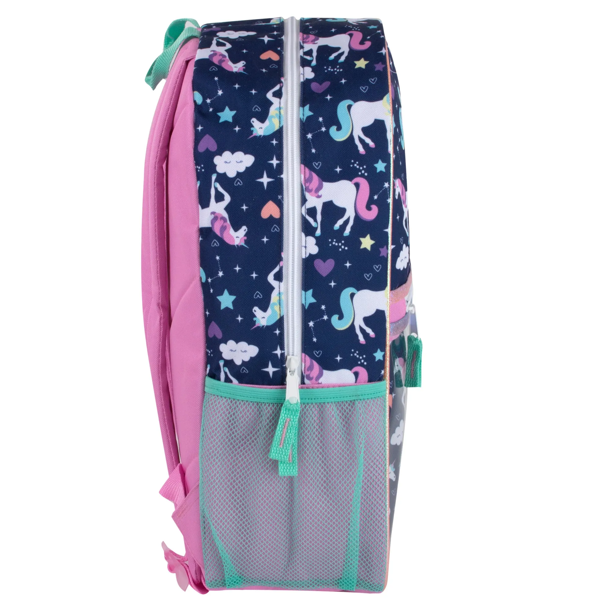 43cm Printed Backpack with 8 Piece School Kit 20L Capacity - Unicorn Themed