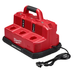 48-59-1807 Milwaukee M18 & M12 Six Port Sequential Rapid Battery Charger