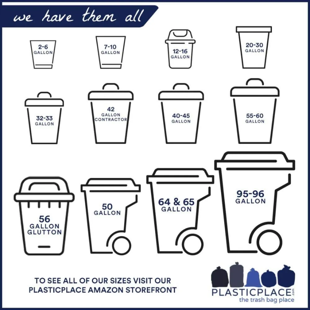 55-60 Gallon Trash Bags on Rolls - 1.5 Mil - 50/Case