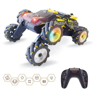 6-Wheeled Stunt Car with 2.4G Remote Control | Single RC | Yellow