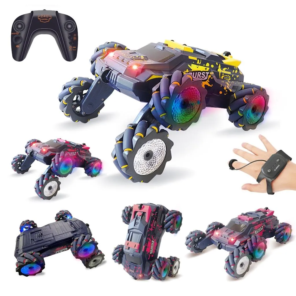 6-Wheeled Stunt Car with 2.4G Remote Control | Single RC | Yellow