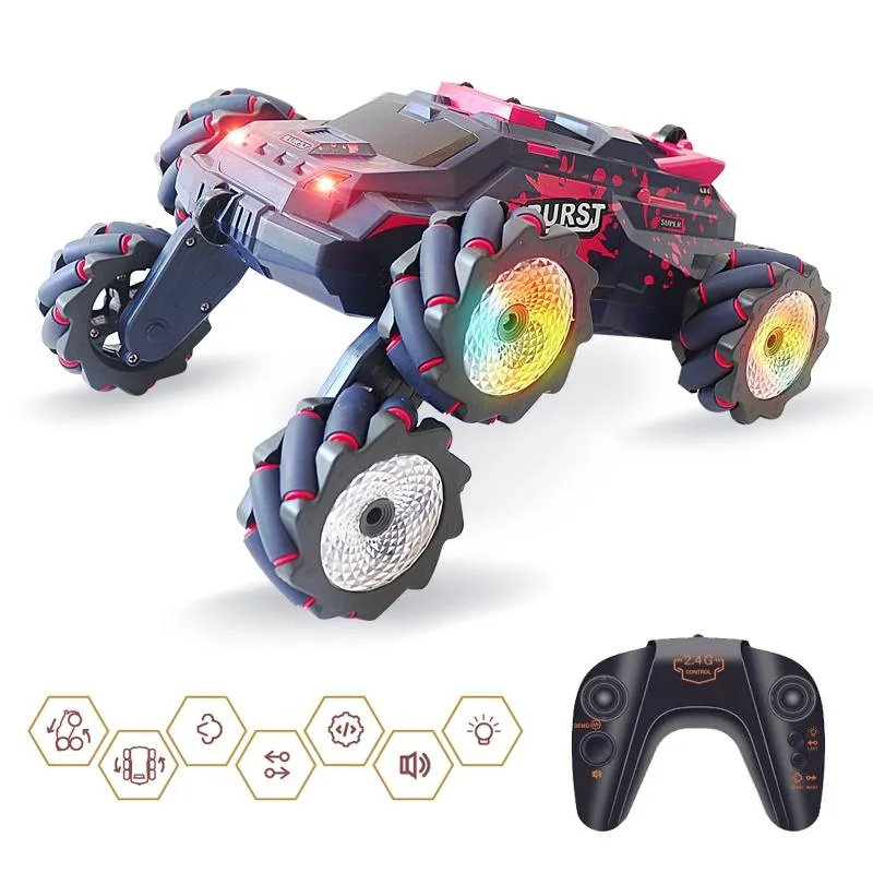 6-Wheeled Stunt Car with 2.4G Remote Control | Single RC | Yellow