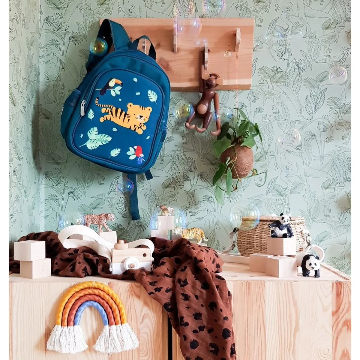 A Little Lovely Company Insulated Backpack Jungle Tiger