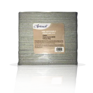 Airtouch Disposable MINI Nail File, WOOD Center, ZEBRA, Grit 100/100, 07153, (Packing: 50pcs/pack - 100 packs/case)