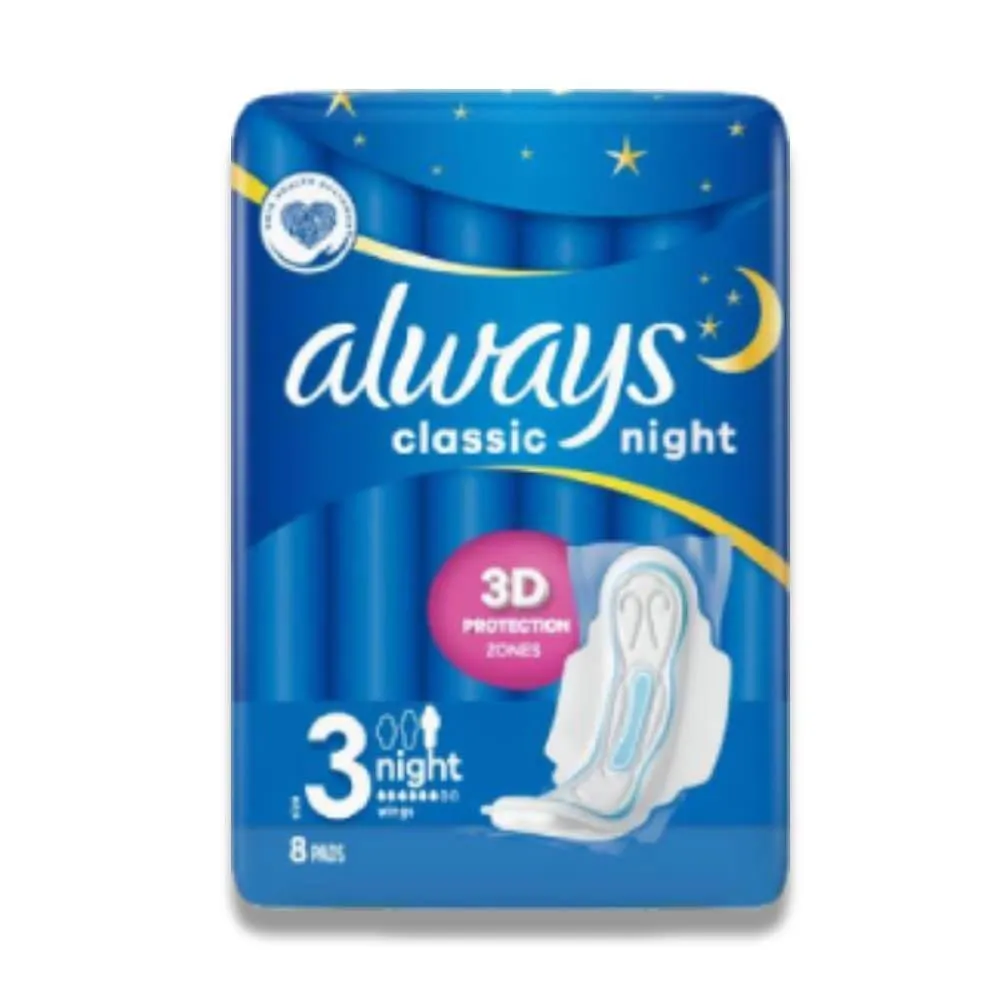 Always Classic Night,  8 Ct - 18 pack
