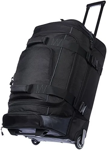 Amazonbasics Ripstop Wheeled Duffel - 26-Inch, Black