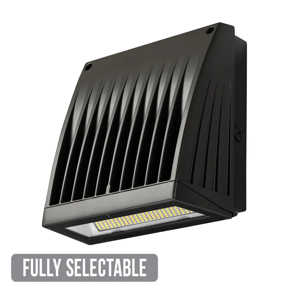 Atlas WSPLS2-8L - Slim Pack Pro - Fully Selectable 20W/40W/60W/72W  | Lumen - 2134/4424/6346/7617 | CCT Selectable 4000K/4500K/5000K) LED Large Wall Pack w/ PC (FREE SHIPPING ON 6  FIXTURES)