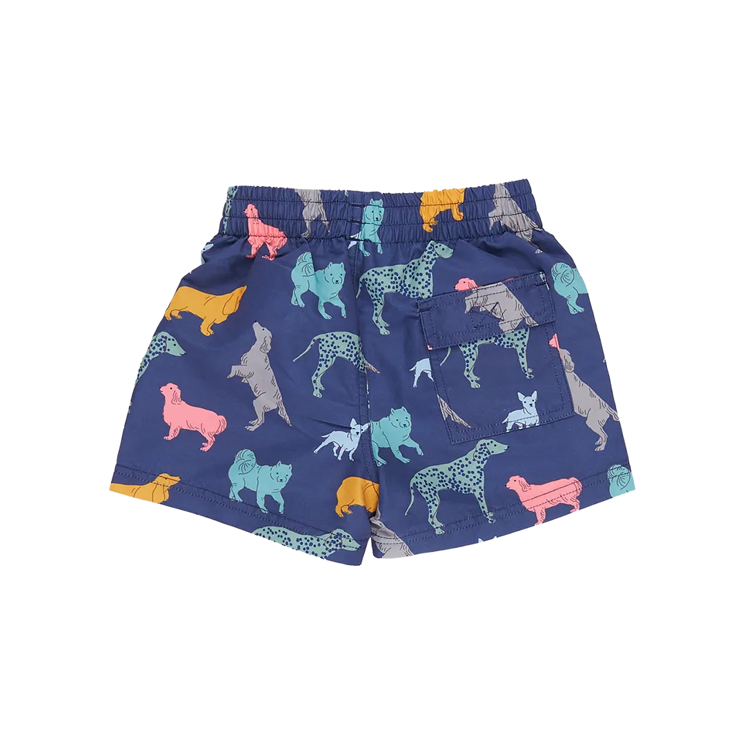 Baby Boys Swim Trunk - Navy Dogs