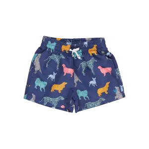 Baby Boys Swim Trunk - Navy Dogs