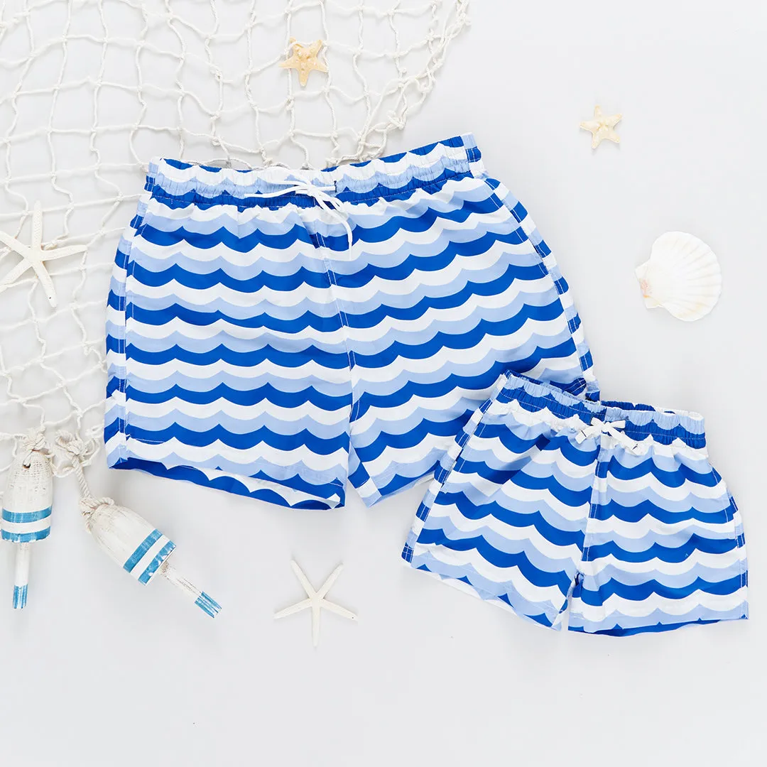 Baby Boys Swim Trunk - Ocean Waves
