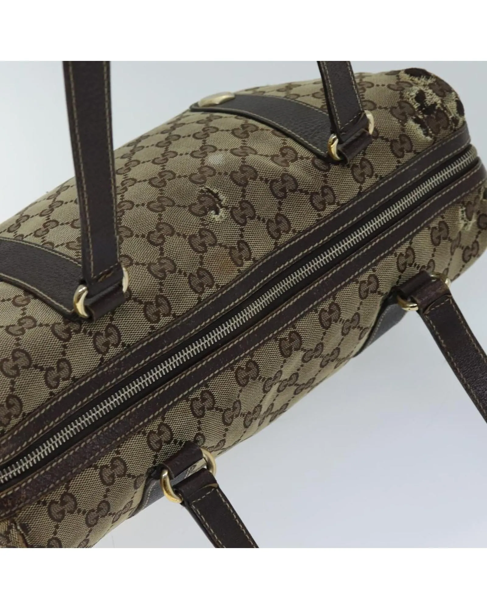 Beige GG Canvas Hand Bag with Accessory