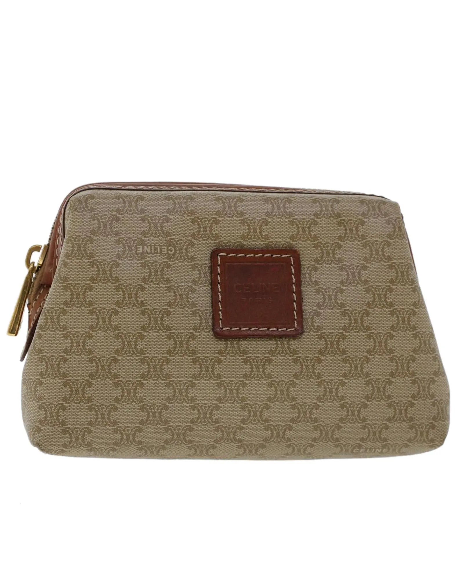 Beige Macadam Canvas Pouch