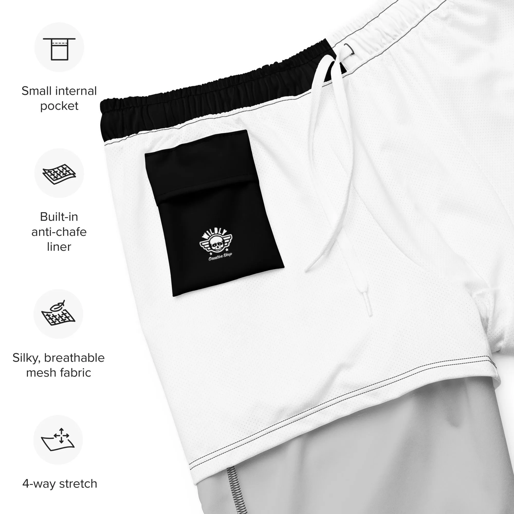 Black & White Men's swim trunks