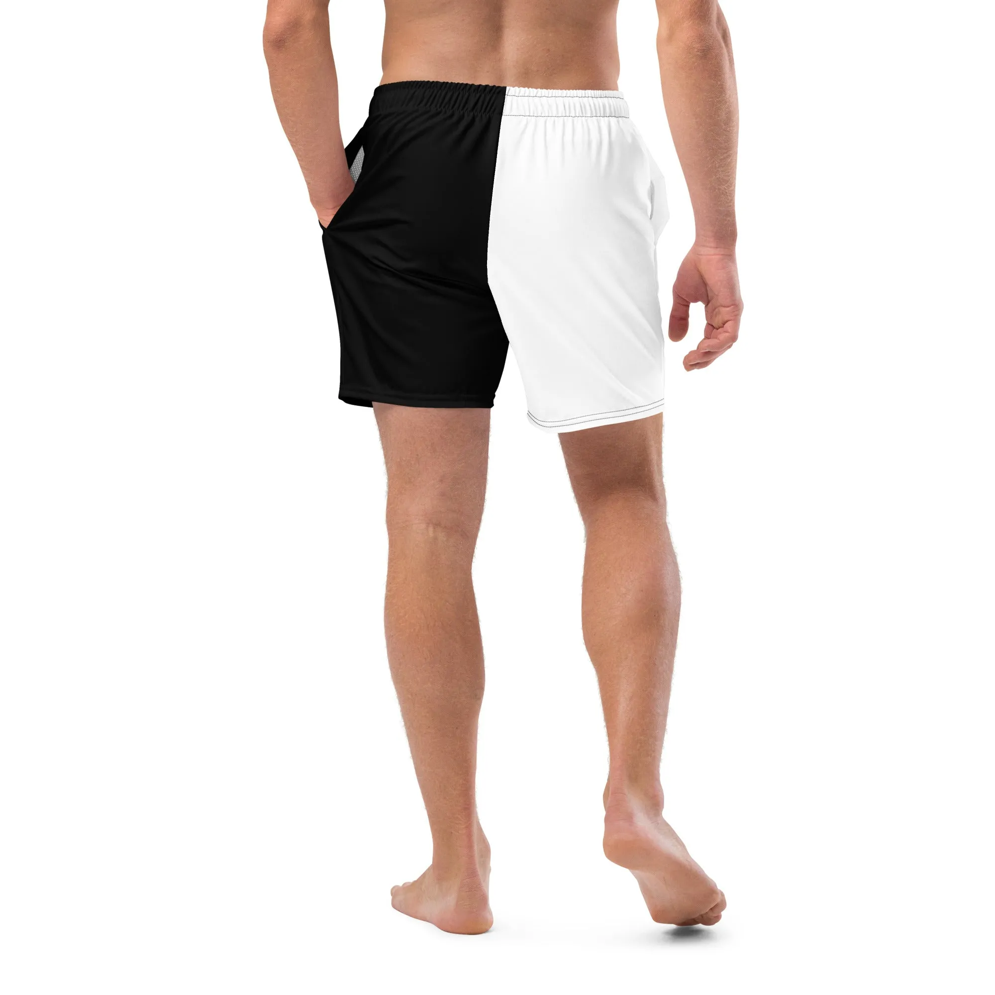 Black & White Men's swim trunks