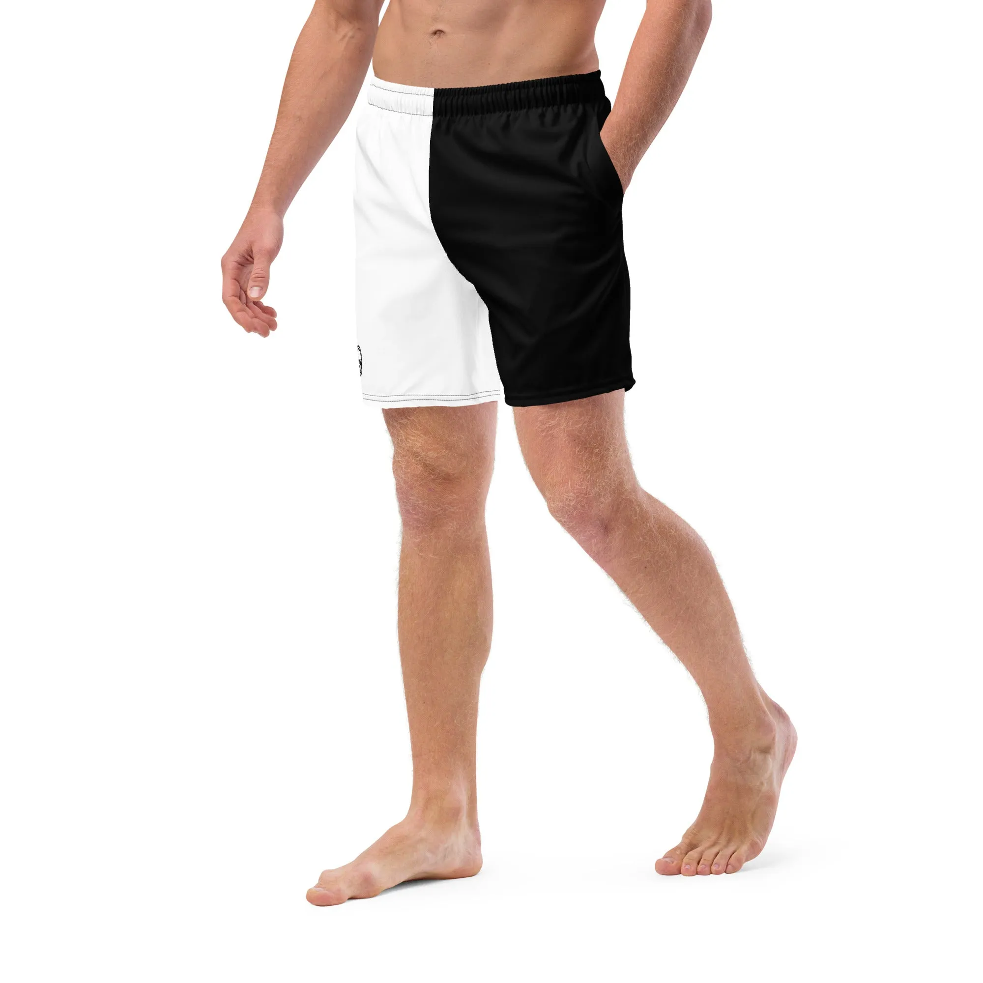 Black & White Men's swim trunks