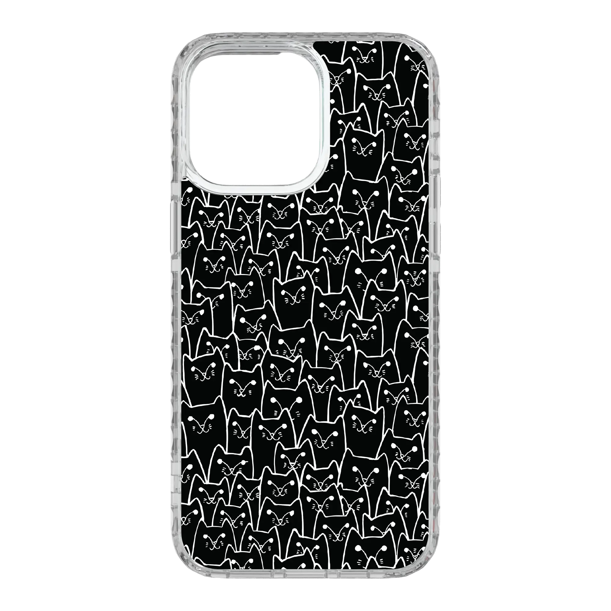 Black Cat Pattern | Protective MagSafe Case | Cats Meow Series for Apple iPhone 15 Series