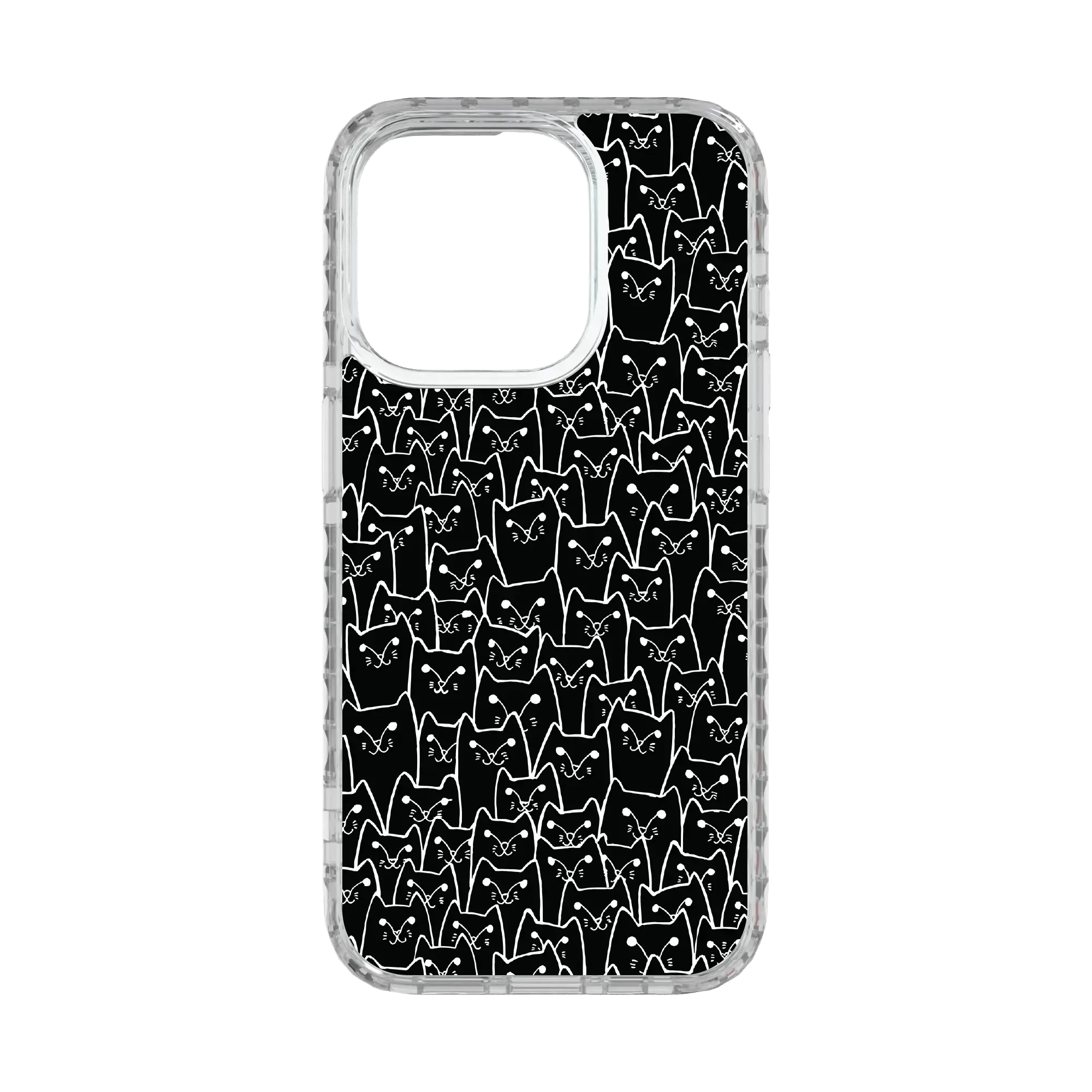 Black Cat Pattern | Protective MagSafe Case | Cats Meow Series for Apple iPhone 15 Series