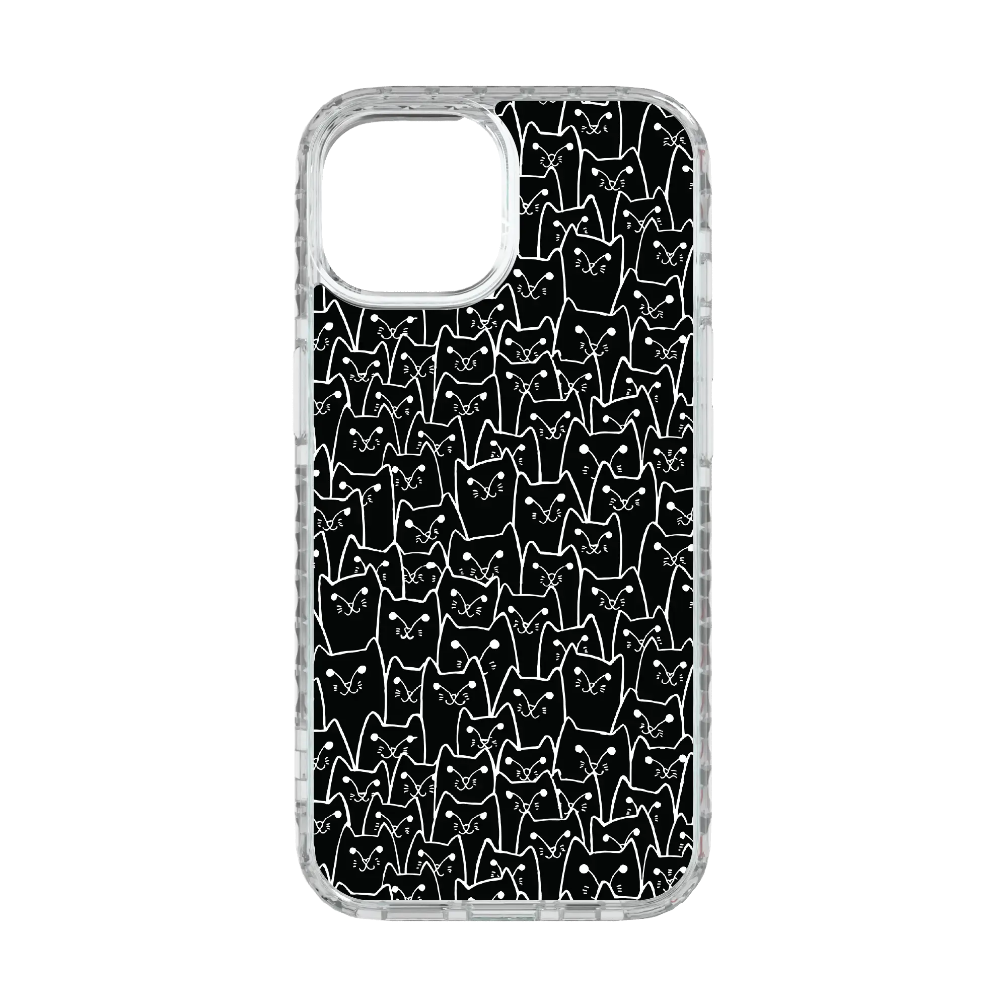 Black Cat Pattern | Protective MagSafe Case | Cats Meow Series for Apple iPhone 15 Series