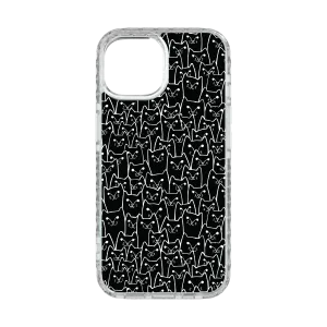 Black Cat Pattern | Protective MagSafe Case | Cats Meow Series for Apple iPhone 15 Series