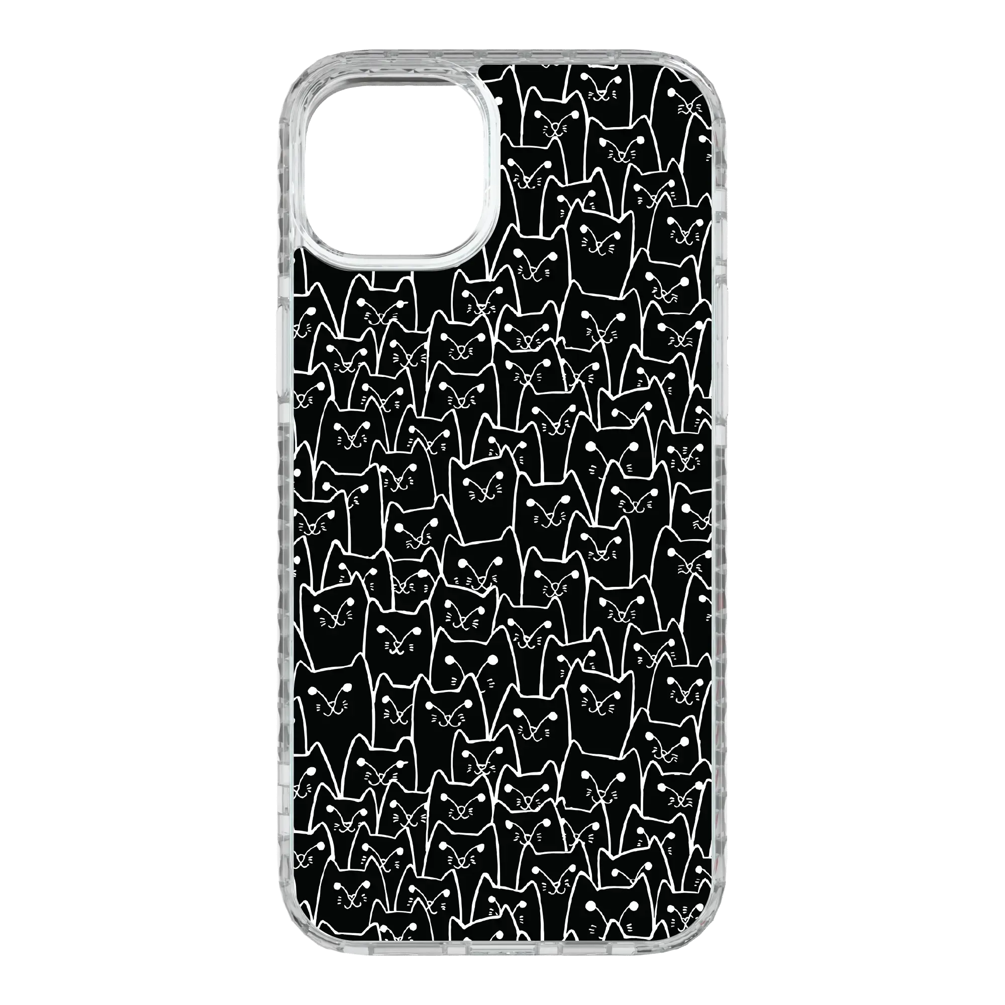 Black Cat Pattern | Protective MagSafe Case | Cats Meow Series for Apple iPhone 15 Series