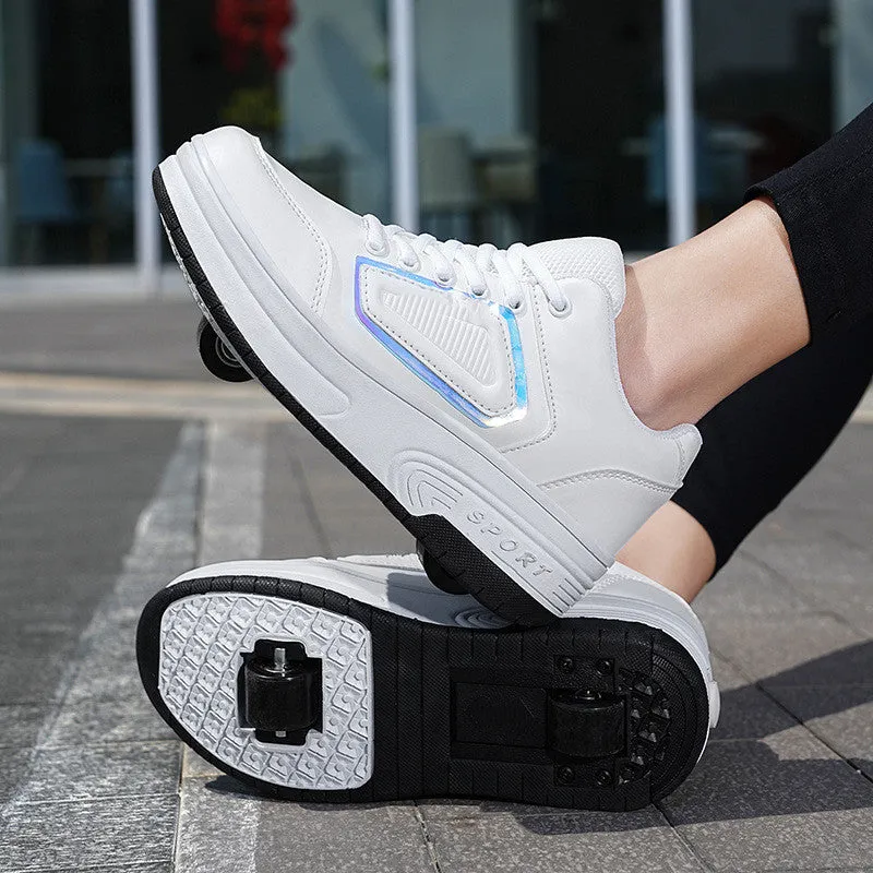 Boys And Girls Fashion Sports Two-wheeled Storm Shoes