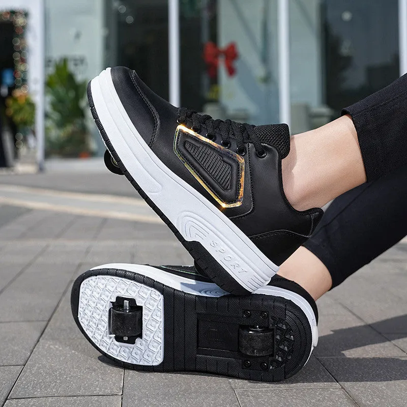 Boys And Girls Fashion Sports Two-wheeled Storm Shoes