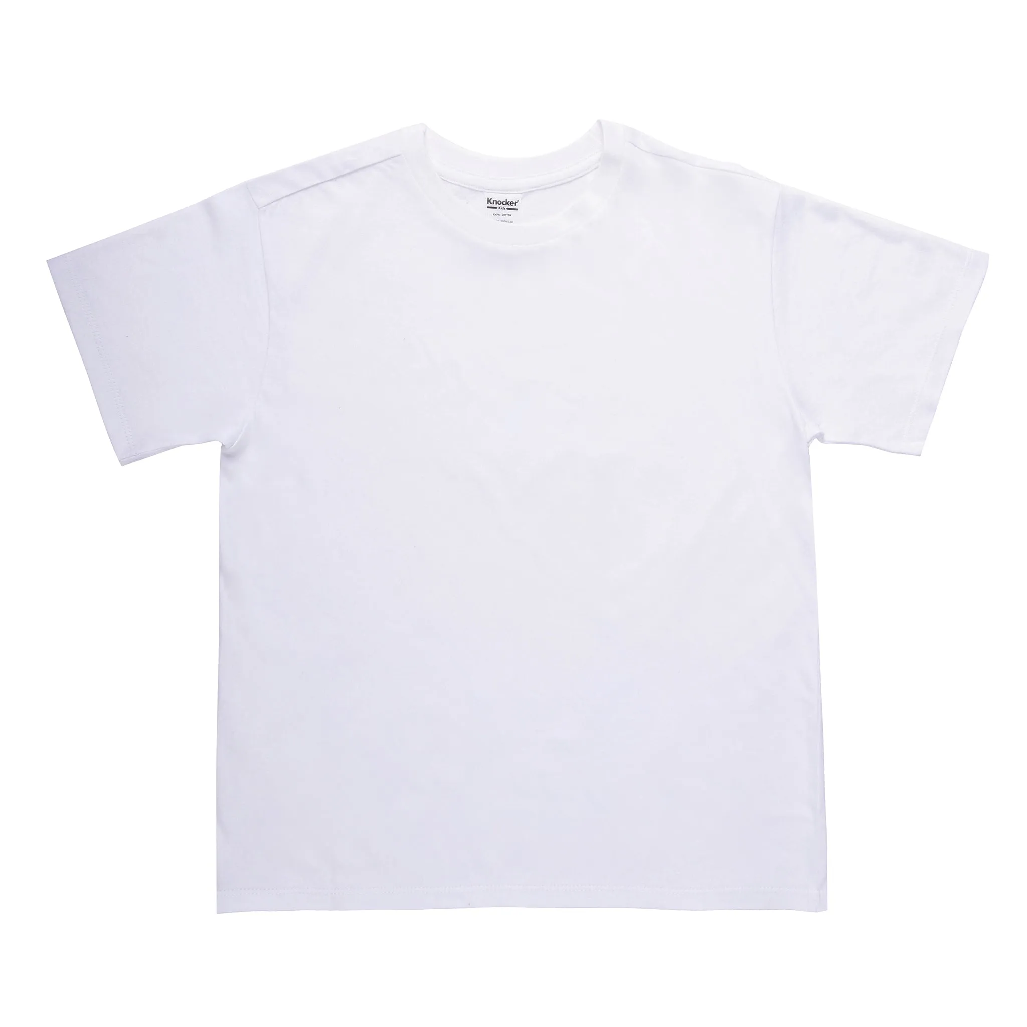 BOY'S COTTON ROUND NECK T-SHIRT (TRB700_WHITE)