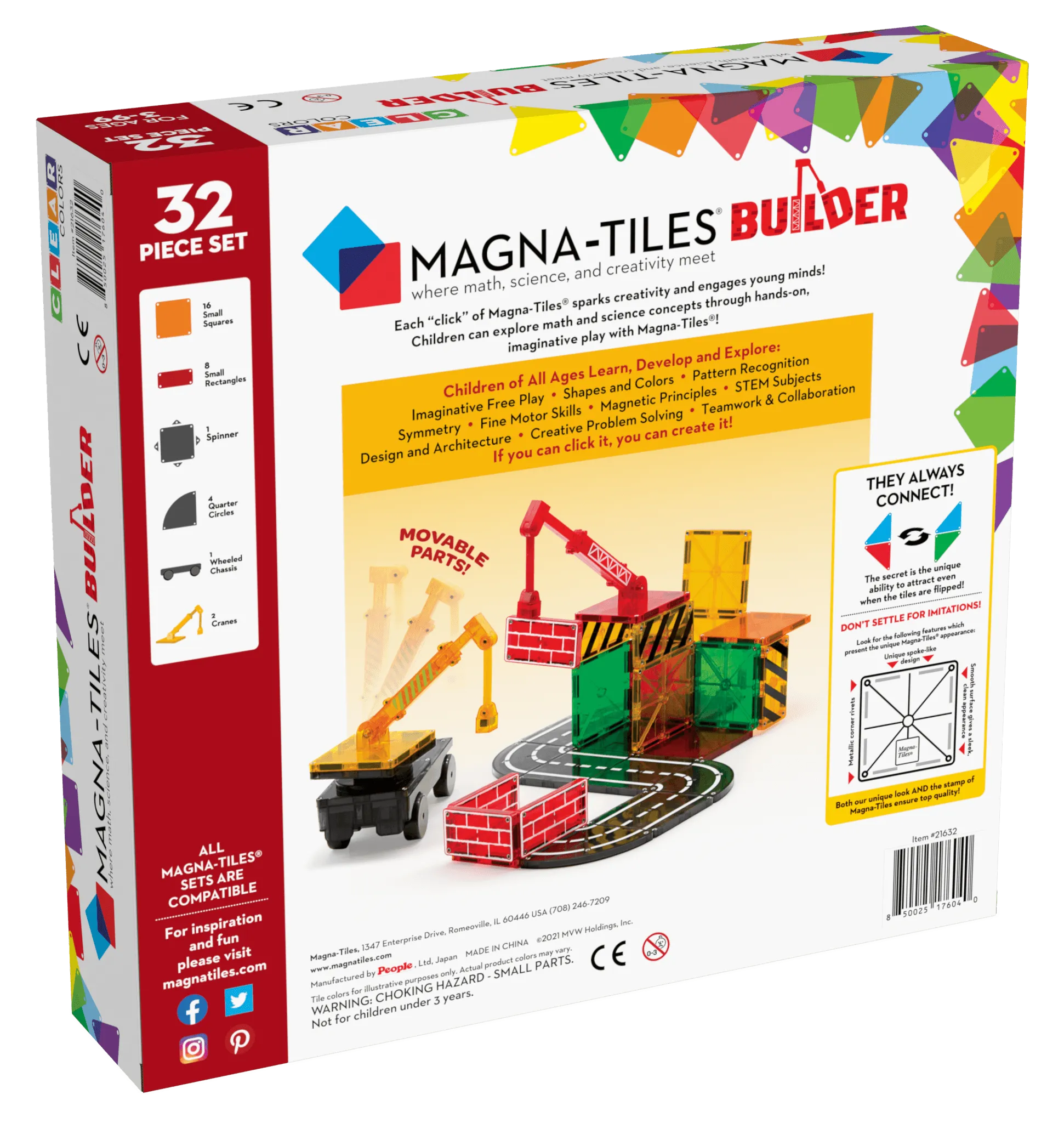 Builder 32 Piece Set by Magna-Tiles