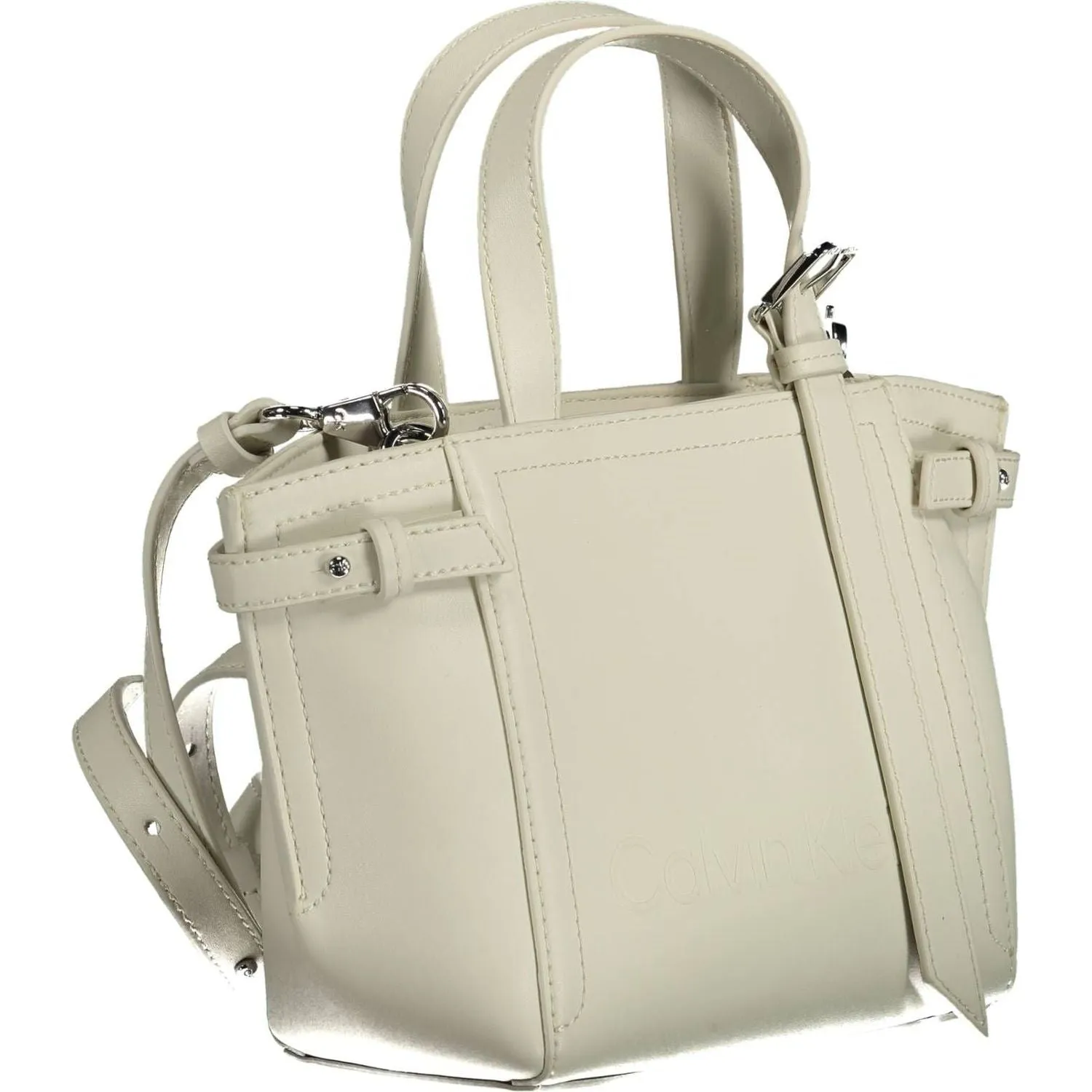 Calvin Klein White Polyester Women Handbag